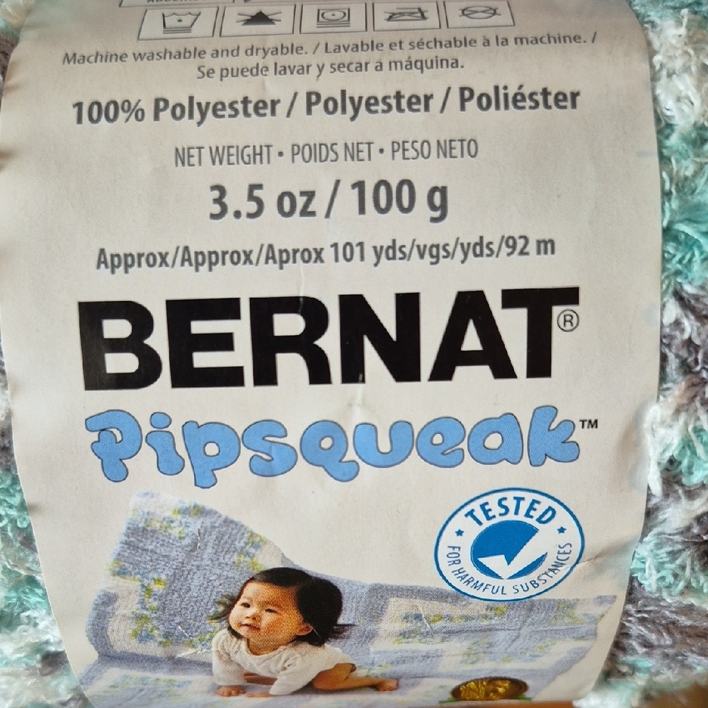 Bernat Pipsqueak Yarn - Blue, White, Gray - Picture 4 of 4